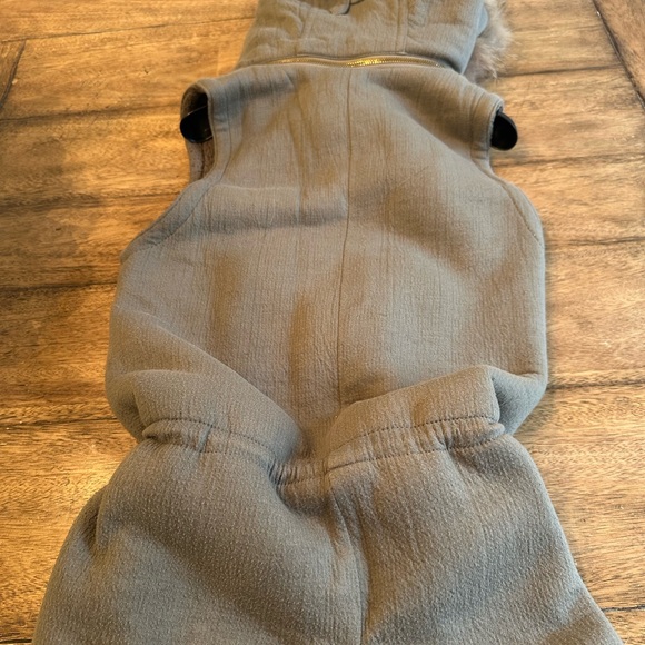 THEORY Cute Winter Vest w/ Hood, New, Army Green, Fur Hood Liner Option, Small - Picture 12 of 15